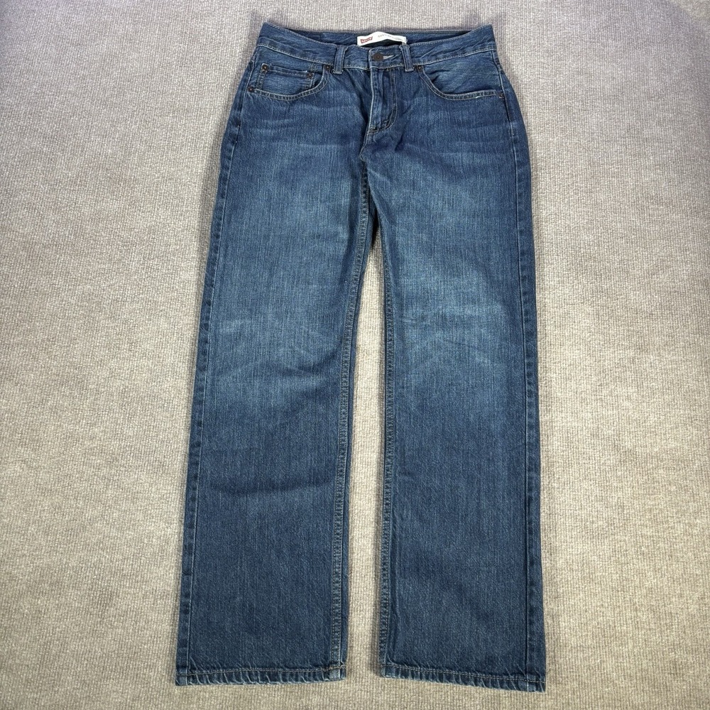 Levis 505 Jeans‎ Youth Boys 18 29x29 Regular Fit Straight Leg Dark Blue Denim